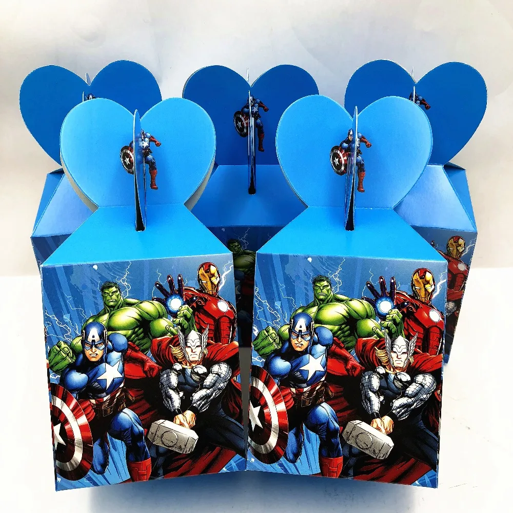 6pcs Avengers Ideas Favor Containers Baby Shower Christmas