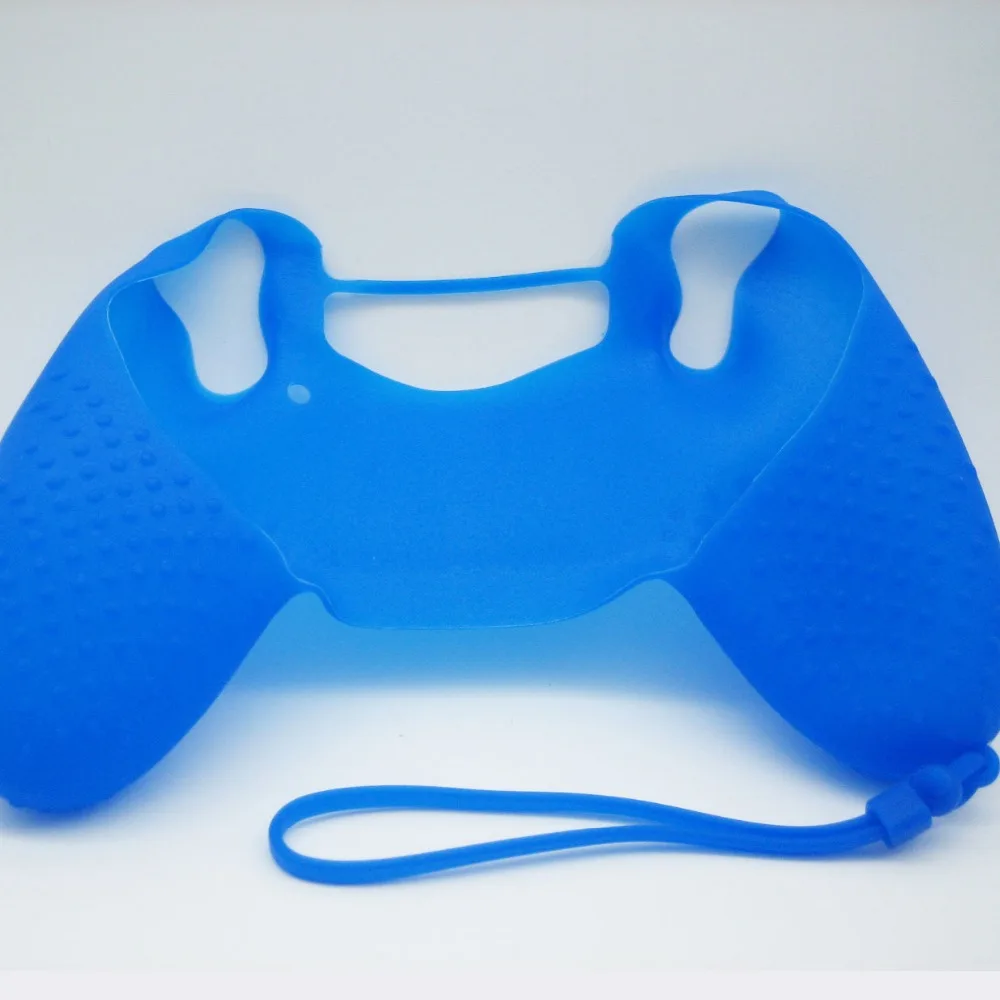 

Renensin Soft Silicone Protection Case Rubber Skin Non-slip Cover Case for Sony PS4 Pro Slim Wireless Controller with lanyard