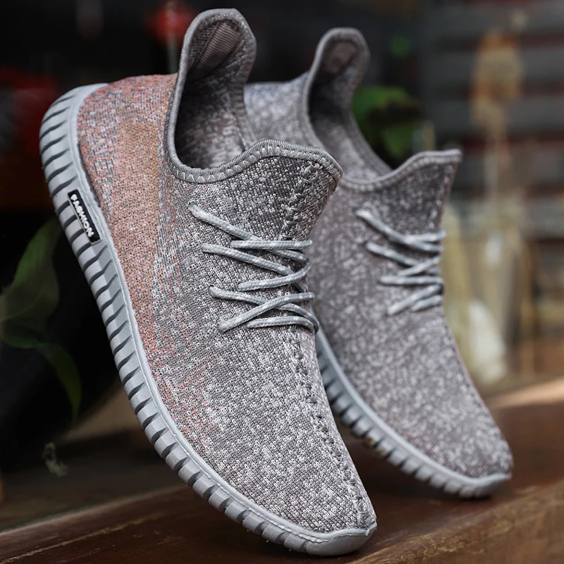 

Moccasin Male men fashion shoes trending Spring/Autumn flyknit running Calzado deportivo Moccasins Man Platform Sneakers A9B