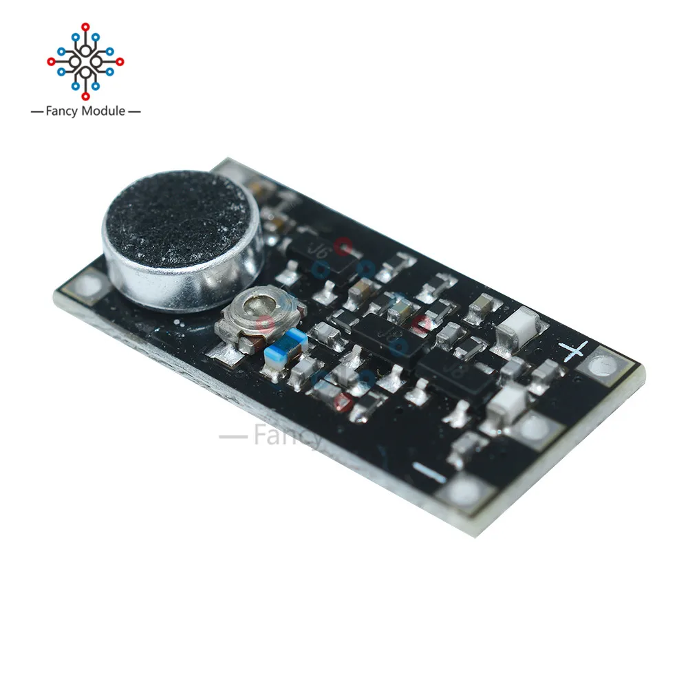 

FM Transmitter Module Wireless Microphone Surveillance Frequency Module 88-108MHz 2V-9V DC