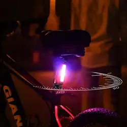 USB Перезаряжаемые светодиодный велосипед задний фонарь велосипеда 7 режимов Водонепроницаемый велосипед задний красный + синий