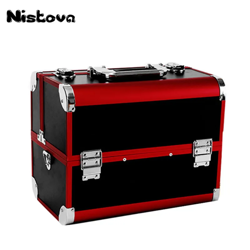 Us 64 59 15 Off Portable Professional Cosmetic Bag Large Capacity Women Travel Makeup Bags Box Suitcases For Cosmetics Manicure Cosmetology Case In