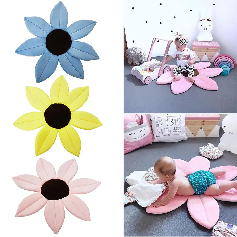 

Baby Bath Cushion Sink Bather Cute Cartoon Sunflower Soft Quick Drying Bathtub Mat for Infant Bathing Tub Seat Support