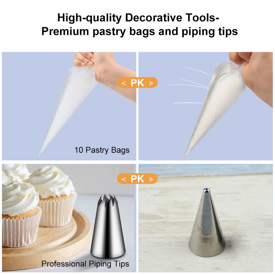 Uarter 22pcs Russian Piping Tips Cake Decorating Tools Set Icing Piping Nozzles Pastry Bag Cake Design Decoration Moulds Decorating Tip Sets Aliexpress