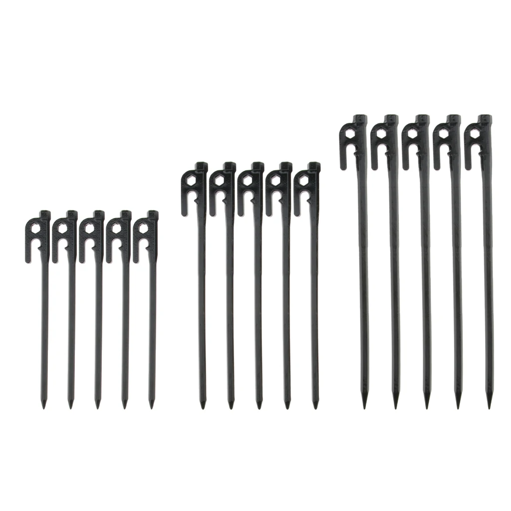 4 PCS Heavy Duty Rustproof Metal Camping Stakes Cast Iron Tent Pegs Ground Nails for Hiking Hunting Hard Ice Rocky Areas