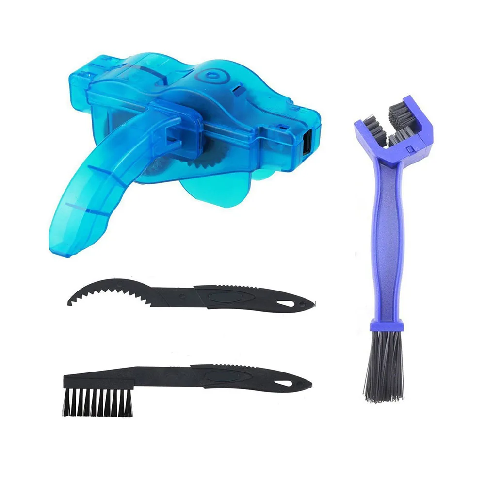 Excellent 3pcs/set Portable Bicycle Chain Cleaner Bike Clean Machine Scrubber Wash Tool Mountain Road Bike Cycling Cleaning Tool 0