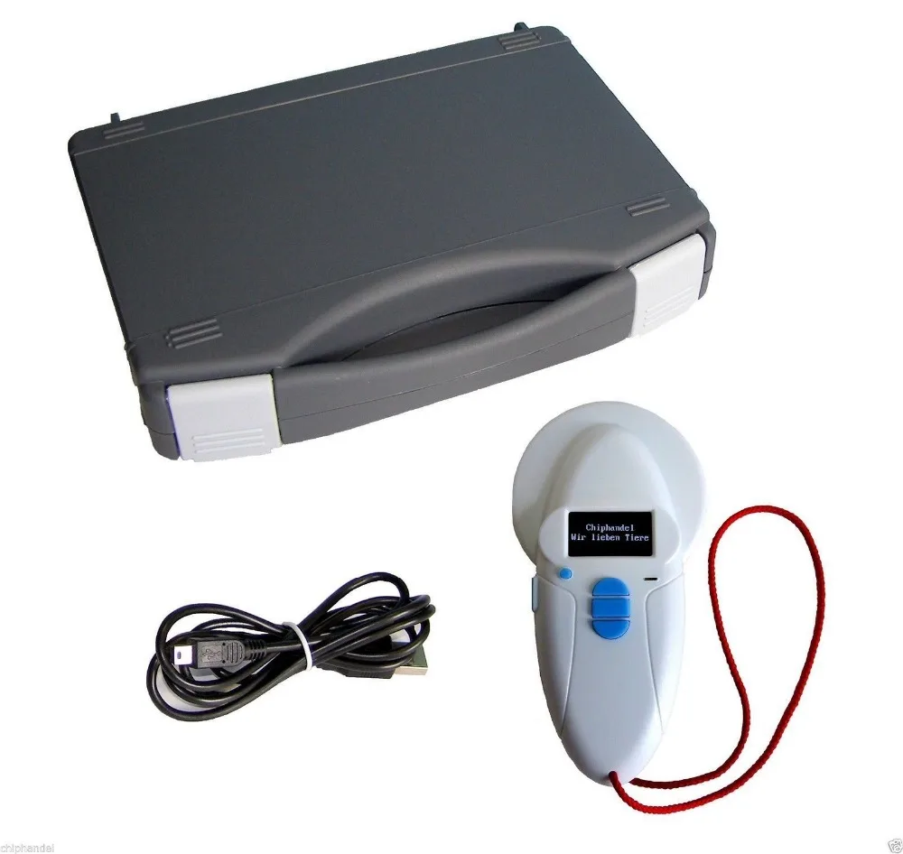 

ISO 11784/5,FDX-B,FDX-A  RFID Chip reader Scanner Plus Extra f. pet animal cat dog microchips transponder