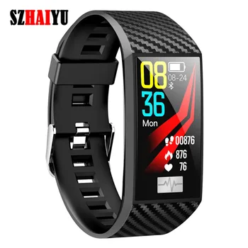 

SZHAIYU Fitness Tracker Blutooth Smart Wristband Heart rate Blood Press ECG Waterproof Smart Bracelet Altitude Andriod IOS