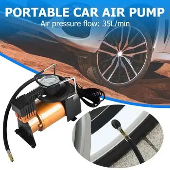 

Vehicle Mounted Inflating Pump Portable 12V 150PSI Built-in Pressure Gauge for Cigarette Lighter Plug Power Supply
