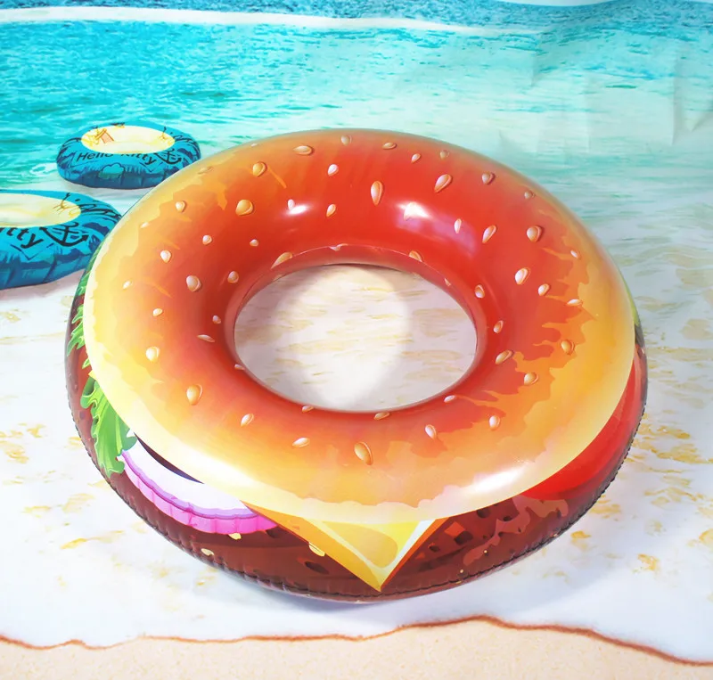 Надувной гамбургер бассейна пляжный шезлонг матрац для взрослых детский спасательный круг Летний Пляжный купальный бассейн вечерние плот