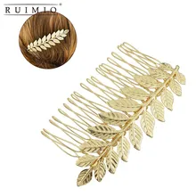 RUIMIO модная шпилька для волос в виде листа расческа шикарный головной убор аксессуары для волос винтажные листья заколка для волос расческа