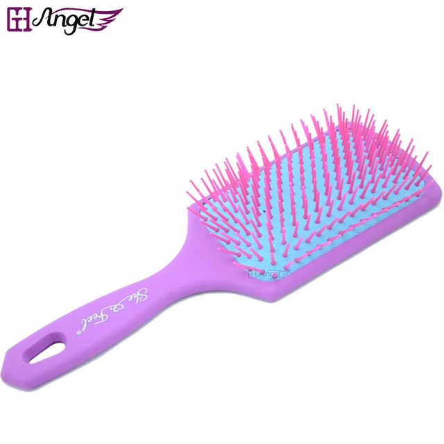 Angels Hair Brush Anti Static Healthy Paddle Cushion Tangle Free