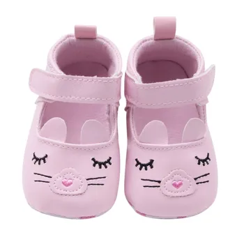 

Baby Girl Shoes PU Leather Baby Moccasins Princess Shoes Cute Cartoon Soft Soled Non-slip Footwear Crib Shoes