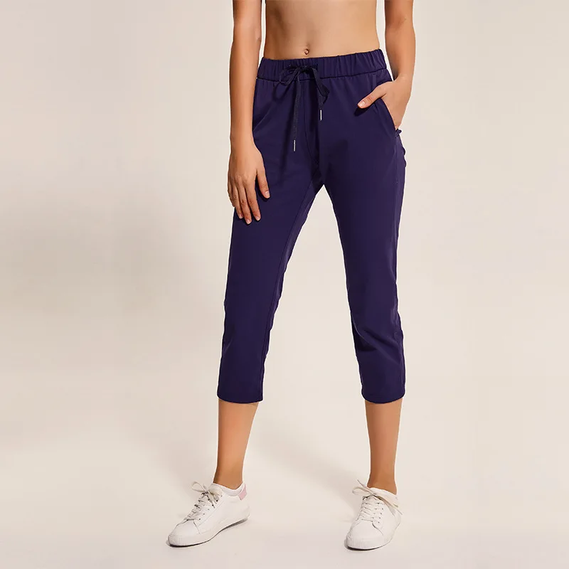 Drawstring capri workout pants Clearance