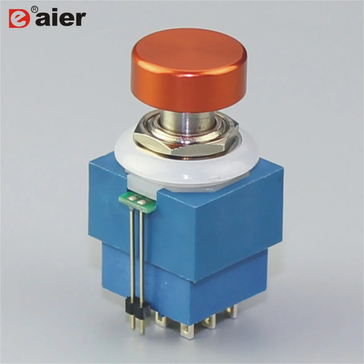 

1set Latching Foot Switch 2-3V Bi-color LED 3PDT ON-ON Guitar Effects Pedal Box Stomp With Colorful Aluminum Cap 9 Pin