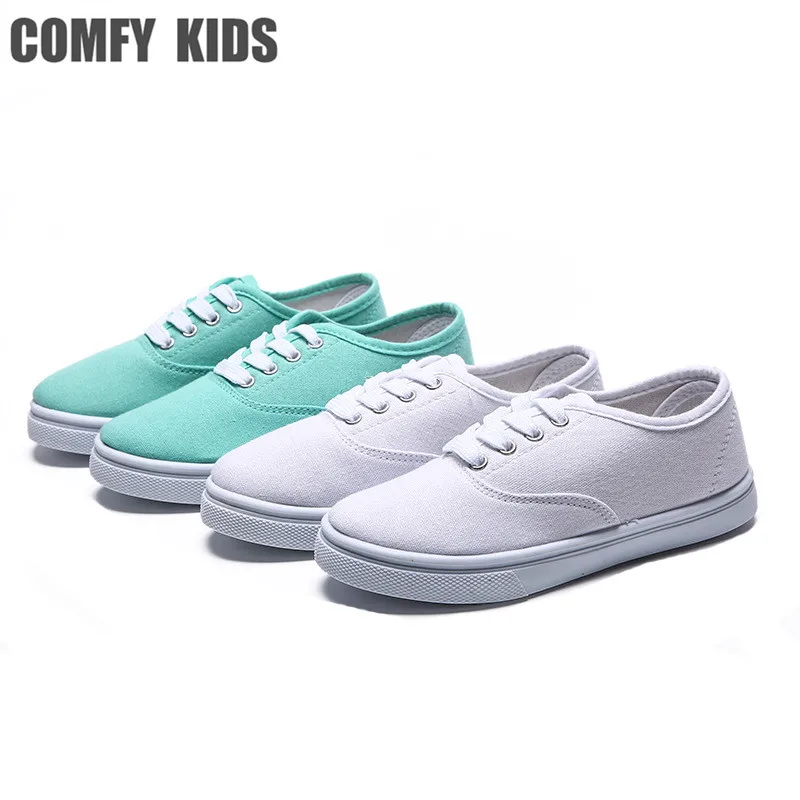 

Ultra Cheap Kids Canvas Shoes Inside 19.5cm-24.5cm Classic Color Girls Boys Sneakers For Children's Lace-up Canvas Shoes