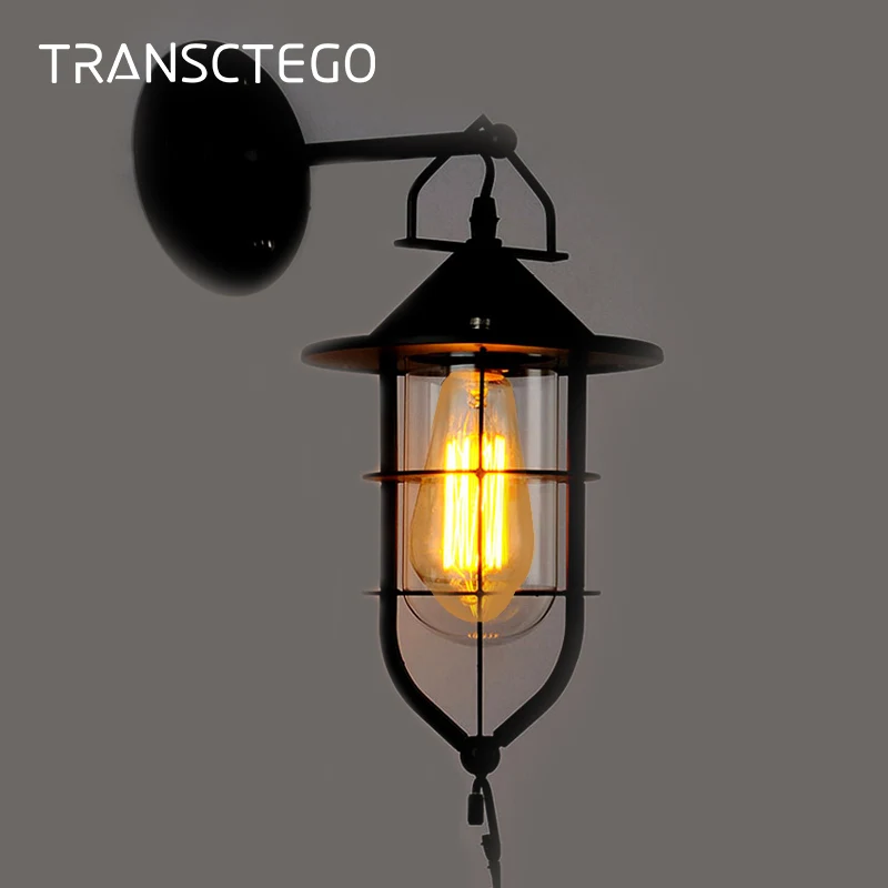 

Retro Wall Light American Industrial Style Sconces Wall Lamp Country Vintage Iron Bar Coffee Corridor Light Outdoor Wall Lamps