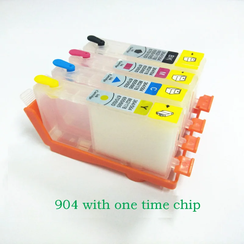 

vilaxh 904 Refillable Ink Cartridge Replacement For HP 904 xl OfficeJet Pro 6960 6961 6964 6970 6950 With one time chip