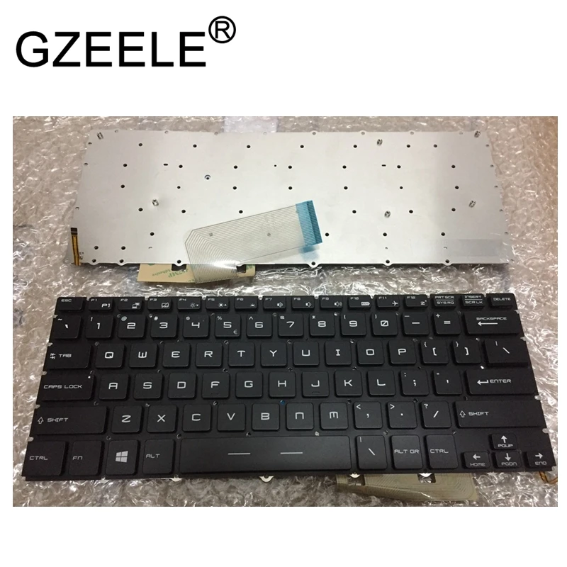 GZEELE NEW For MSI GS43 GS40 GS43VR keyboard White backlit US No Frame Laptop / Notebook QWERTY US English цена GZEELE NEW For MSI GS43 GS40 GS43VR keyboard White backlit US No Frame Laptop / Notebook QWERTY US English цены онлайн