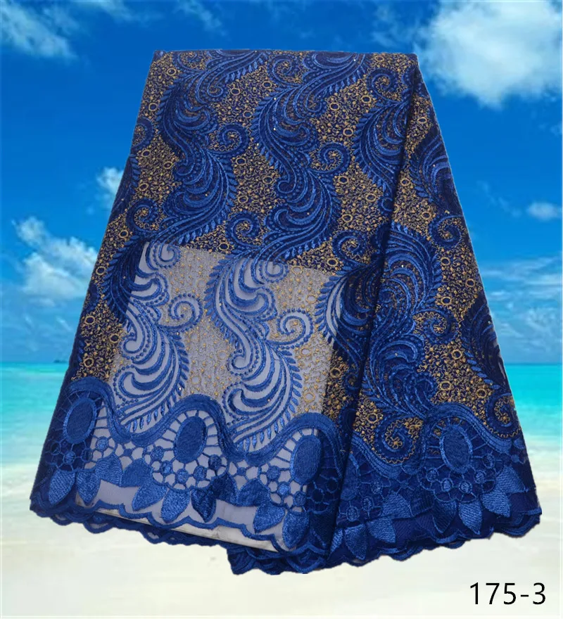

2019 African Laces Fabrics Embroidered Nigerian French Lace Fabric High-quality Phoenix African French Net Lace Fabric 175