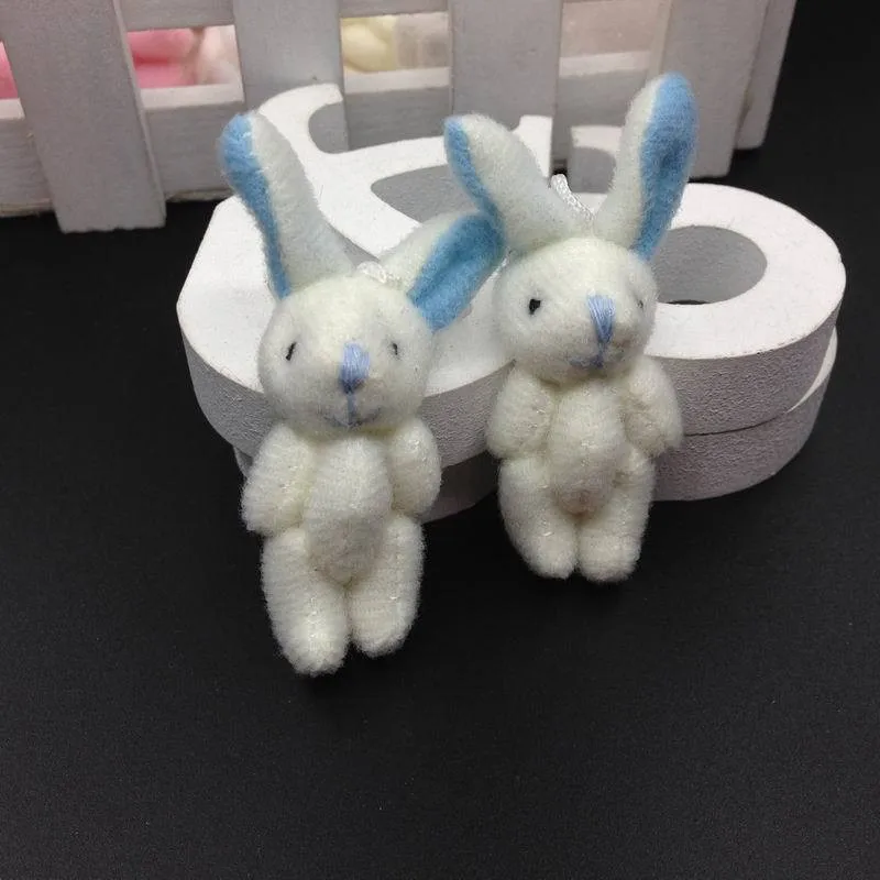 Mini Joint Long Ear Rabbit Bunny Plush Toys Dolls Wedding Party Flower Bouquet  50pcslot 4cm (16)