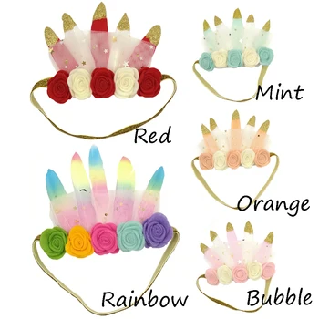 

Baby Girl Feather Flower Crown Hair Bands Bohemian Tiara Indian Style Felt Flowers Headwear Hair Accessory Kidocheese
