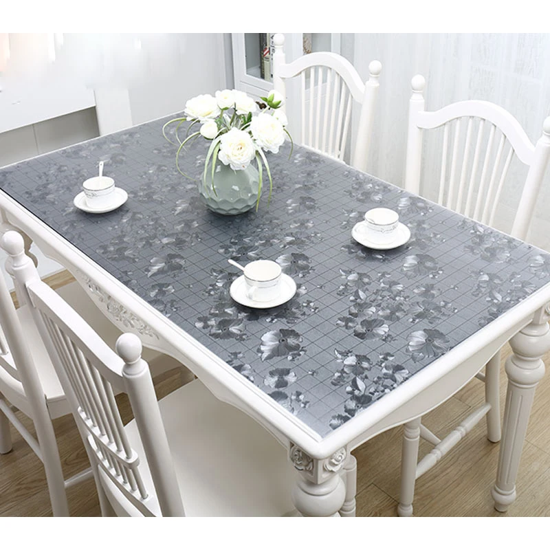  Soft glass PVC waterproof tablecloth transparent frosted coffee table table mat waterproof and oil-