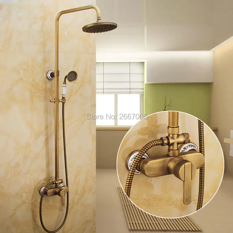Freight Free Brand New Shower Set Antique Finish Copper Bath Shower Set Antique Finish Copper Bath