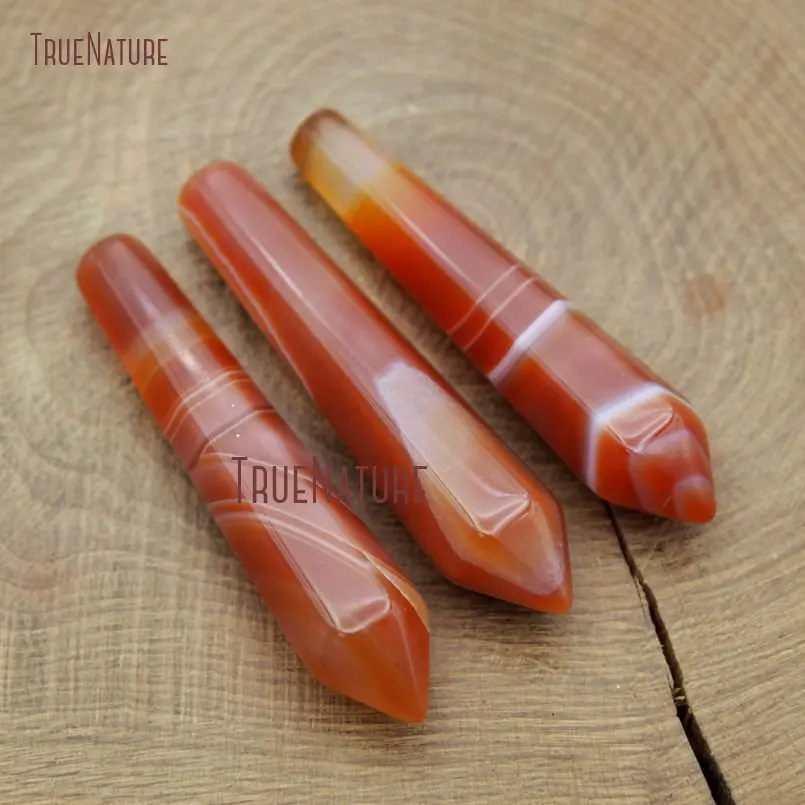 20180102-PM9623- Faceted Point Loose Stone Ruby Red Agate Carnelian Loose Stone_2