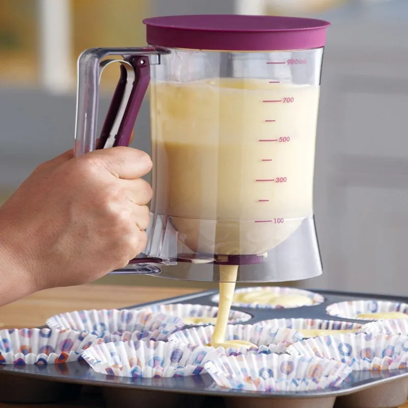 900ml Batter Dispenser with Scale Dough Cream Funnel CuP Pastry Blenders Dispenser DIY Cupcake Blenders Pancakes Bakeware Tool 900ml Batter Dispenser with Scale Dough Cream Funnel CuP Pastry Blenders Dispenser DIY Cupcake Blenders Pancakes Bakeware Tool