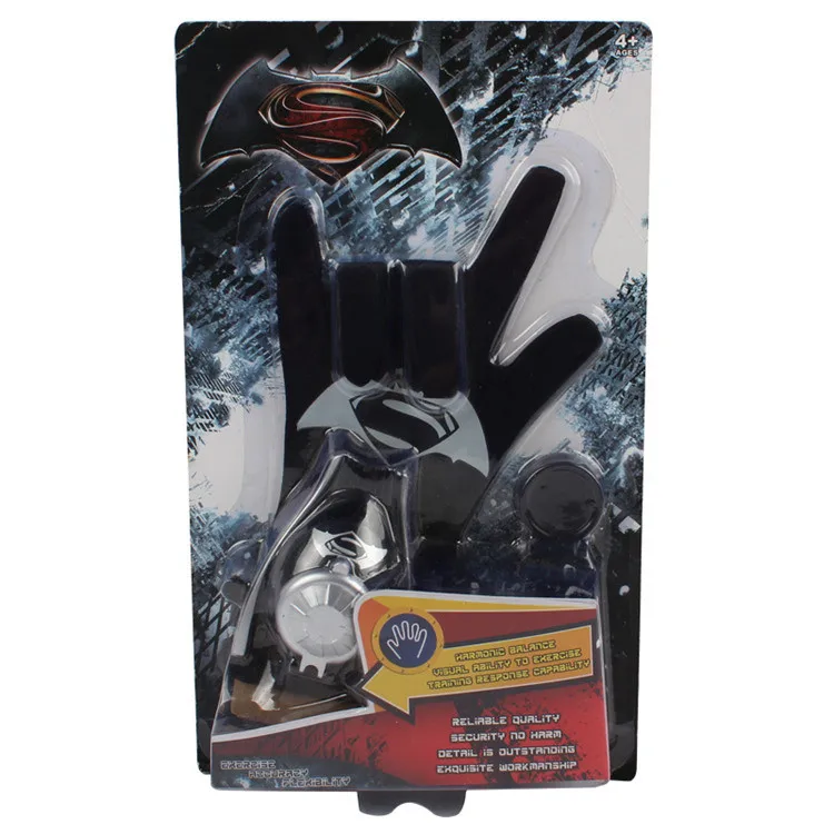 

[New] Cosplay The Avengers SpiderMan Batman Hulk Captain America Flying saucer Launcher Glove sets Costume party slinger toy