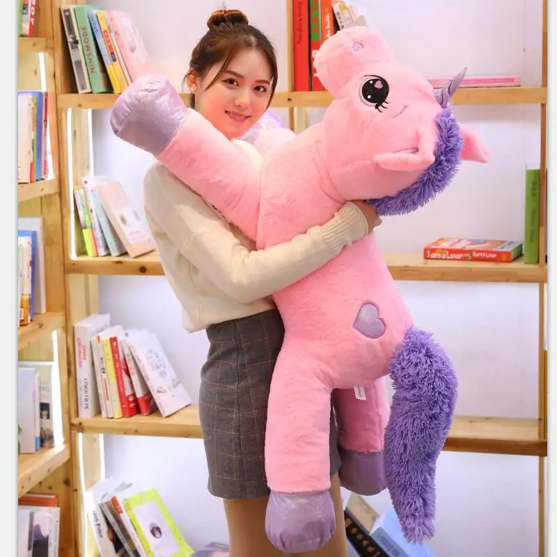 Large Size Cute Unicorn Plush Toys Pink White Horse Soft Doll Stuffed Animal Big Size Toys for Children Birthday Gift