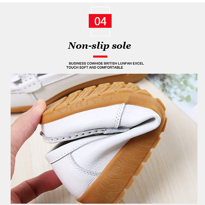 Women Ballet Flats Shoes Genuine Leather Loafers Shoes Woman Slip-on Flats Ladies Shoes Heels Creepers moccasins (6)