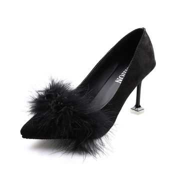 

Women's high heel brand women's shoes high heels sexy pointed high heels ladies shoes red.