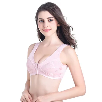 

Sexy Women Silicone Bra 2018 Hot Selling Breast Forms Mastectomy Bra Front Closure Designed With Pockets For Breast Implants