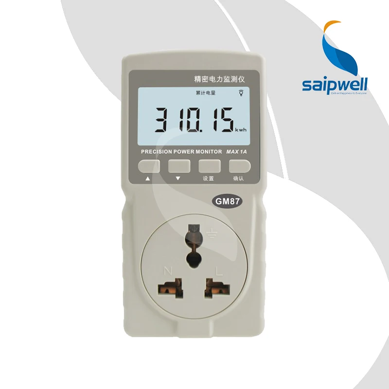 Intelligent Power Meter LCD Monitor Measure ConsumptIon AC Active