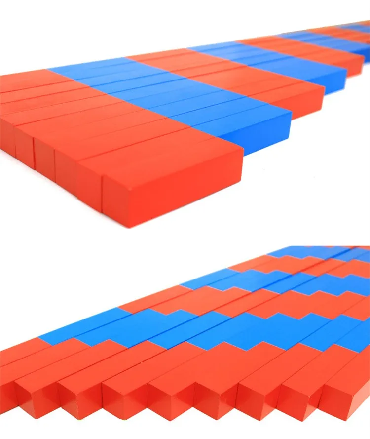 Kids Educational Toys Montessori Long Sticks Math Number Rods Wooden Blocks