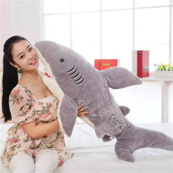

stuffed plush toy large 120cm shark ratfish shark plush toy doll soft throw pillow b0659