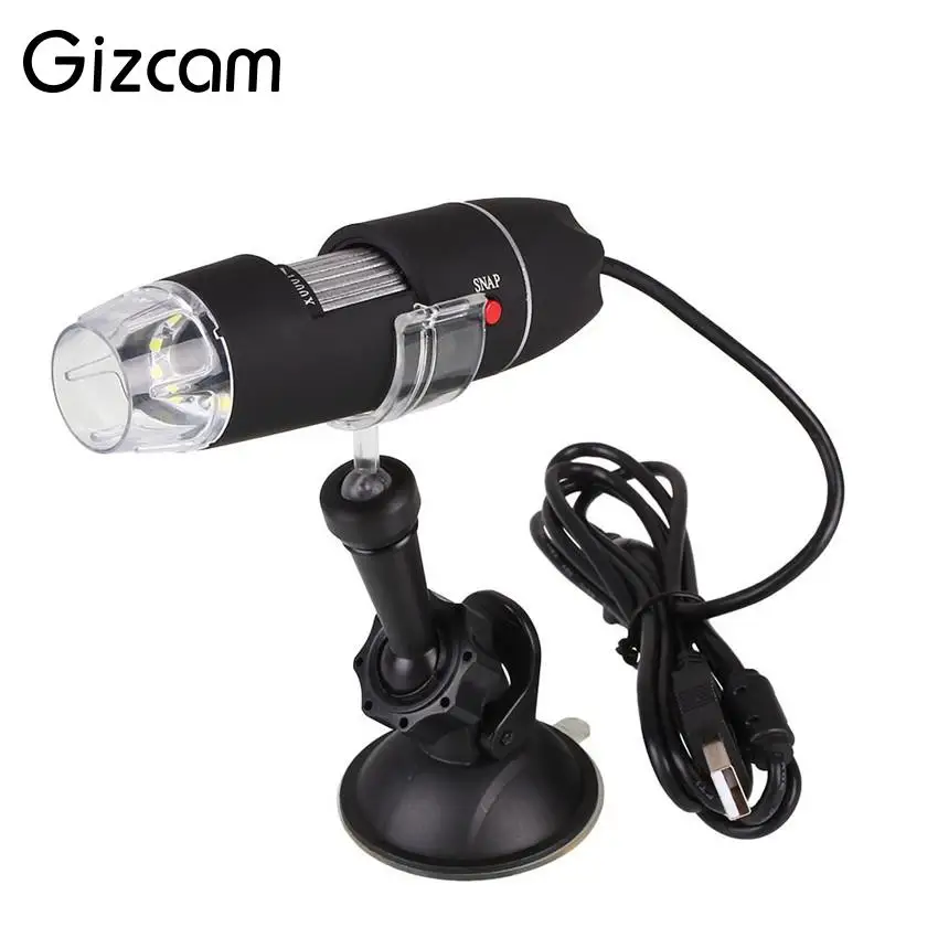 Economici Gizcam 1000x Mini USB Digital Microscope Magnifier Dell endoscopio Videocamera di Alta Qualità Microscopio 40X 1000X Regalo per I Bambini