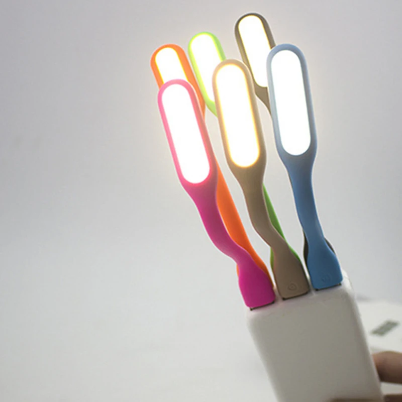 Маленький гибкий USB клавиатура Светодиодная лампа портативная супер яркий свет книга настольная лампа для внешний аккумулятор для
