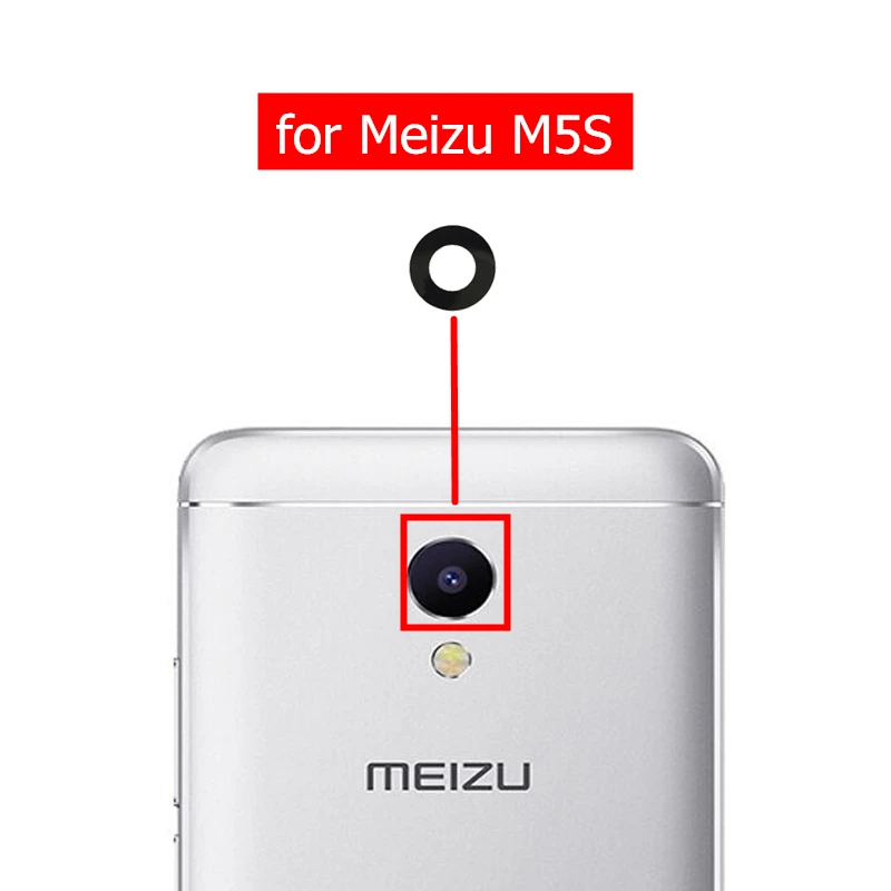 

2pcs for Meizu M5S Camera Glass Lens Back Rear Camera Glass Lens with Glue for Meizu M5S Replacement Repair Spare Parts