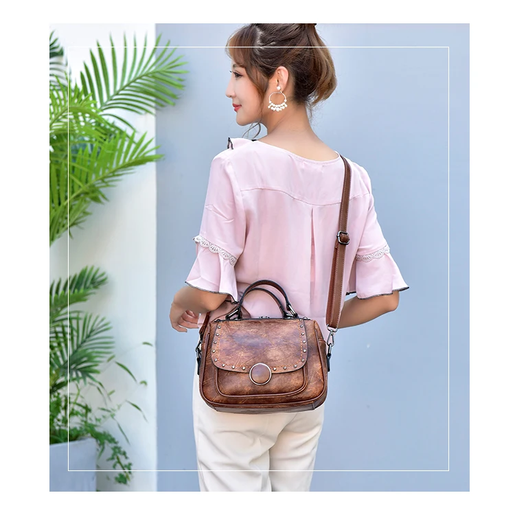 Designer de Rebite bolsa de Ombro Bolsa de Alta Qualidade Pequeno