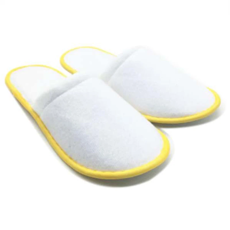 20 pairs of White Towelling Hotel Disposable Slippers Terry Spa Guest Shoes blue