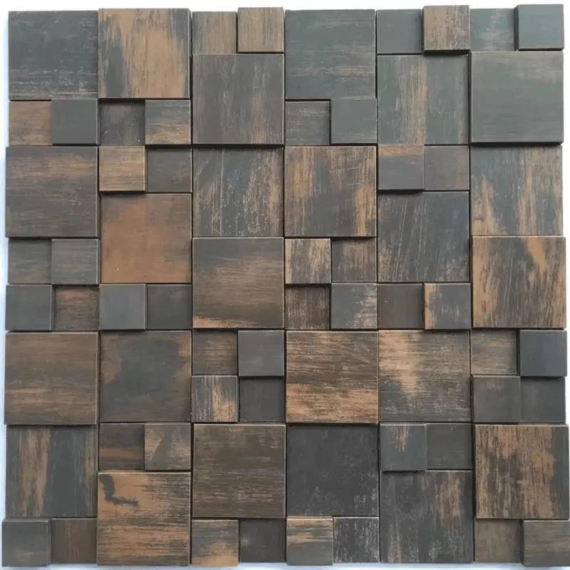 Aaa Grade 3d Convex Antique Metal Copper Wall Tiles Art Mosaic Tiles Md Mc01 Kitchen Blacksplash Fireplace Mosaic Making Aliexpress