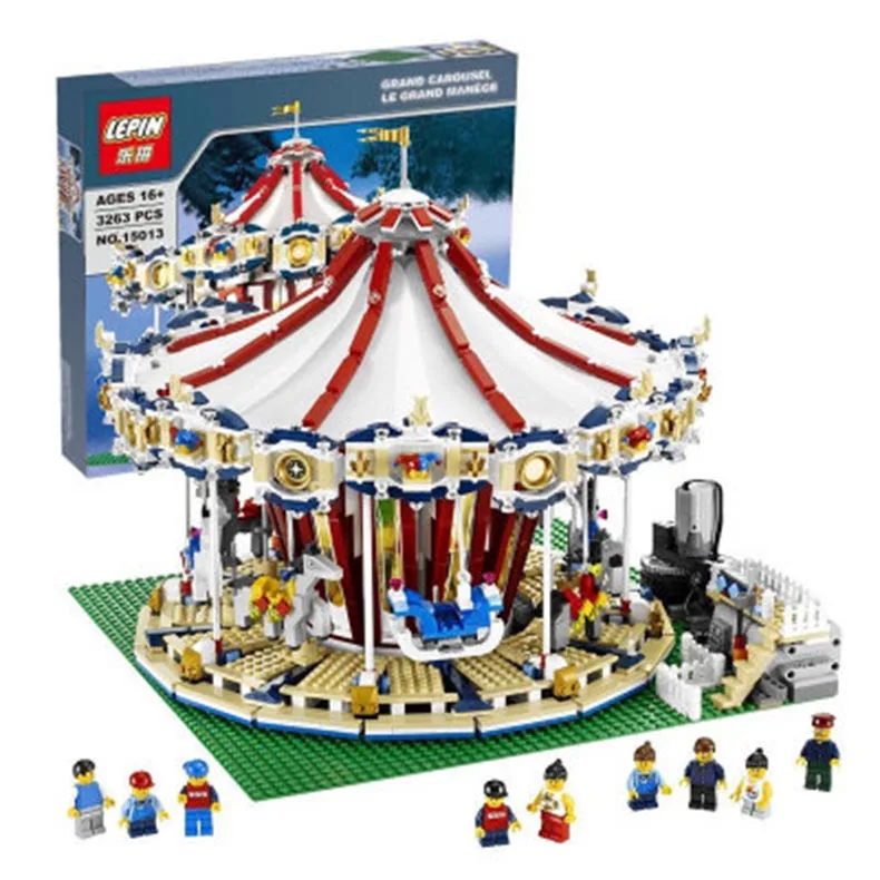 

Lepin 15013 City Sreet Ceator Carousel Model Building Kits Blocks Toy Compatible with Legoed Toy Educational 15013A
