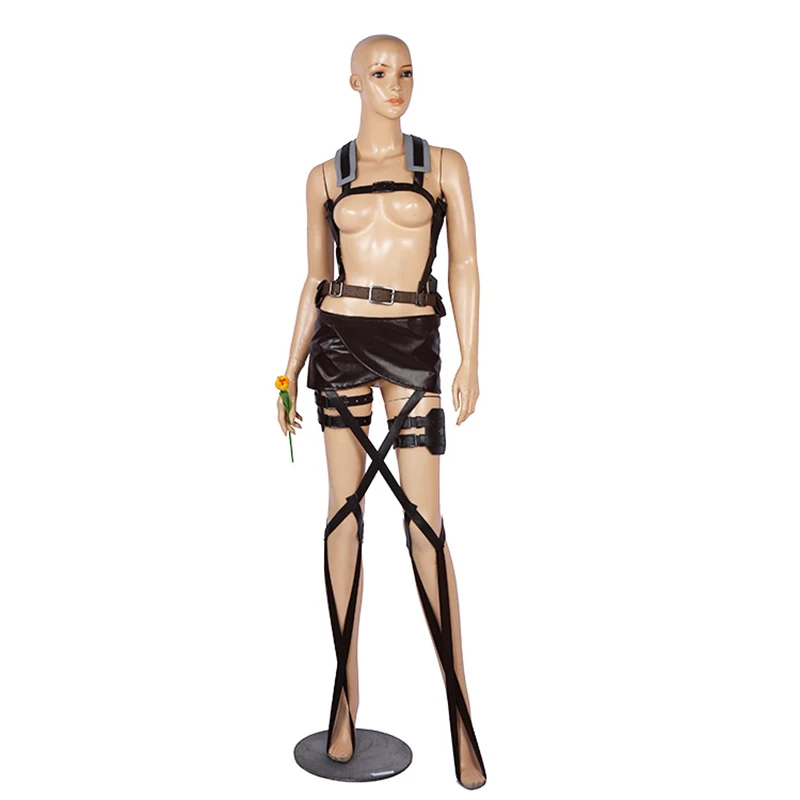 CosZtkhp Hot Anime Attack On Titan Cosplay Shingeki No Kyojin Jacket Recon Corps Leather Skirt Hookshot Belts Suspenders Ackerman Costume -Zentai shop online HTB19Am3affsK1RjSszbq6AqBXXab.jpg
