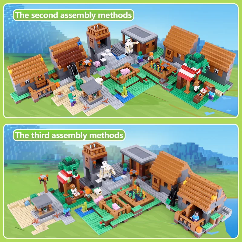

1600+pcs Model building kits lepin 18008 compatible with 21128 my worlds Village blocks Educational toys hobbies birthday gifts