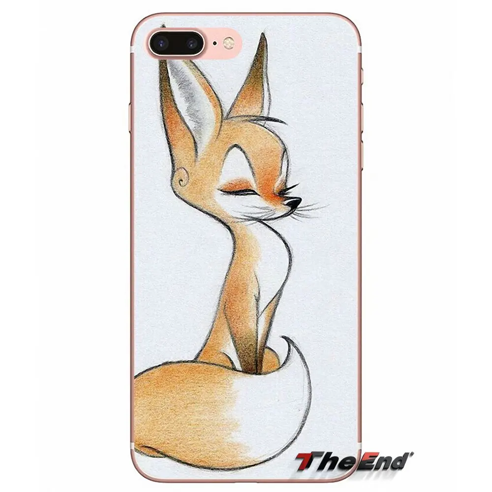 Милый чехол для телефона из мягкого ТПУ с изображением лисы iPhone X 4 4S 5 5S 5C SE 6 6S 7 8 Plus