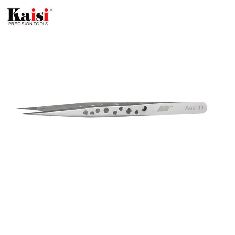 Kaisi Ultra Precision Tweezers Perforated Series AAA-11-15-16 Round tip stainless steel tweezers for iphone Repair tool
