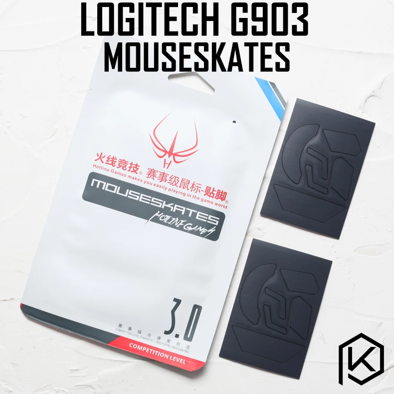 

Hotline games 2 sets/pack competition level mouse feet skates gildes for logitech g903 0.6mm thickness Teflon
